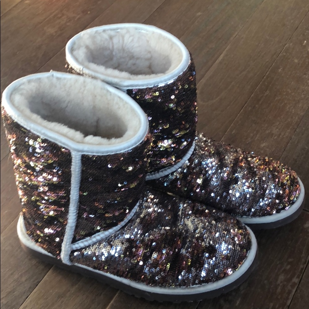 Sequined brown Uggs